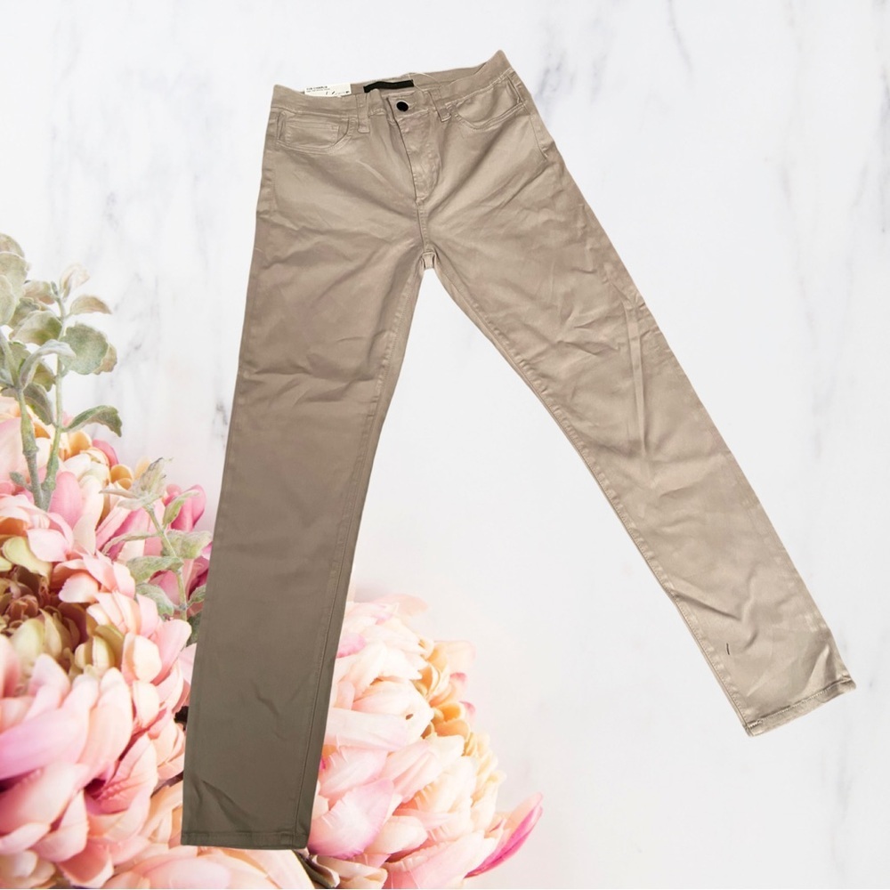 Joes The Charlie High-Rise Stretch Coated Skinny Ankle Jeans Stoneware NWT - Picture 4 of 8
